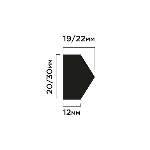 Молдинг ПОЛИСТИРОЛ HI WOOD 30мм х 22мм