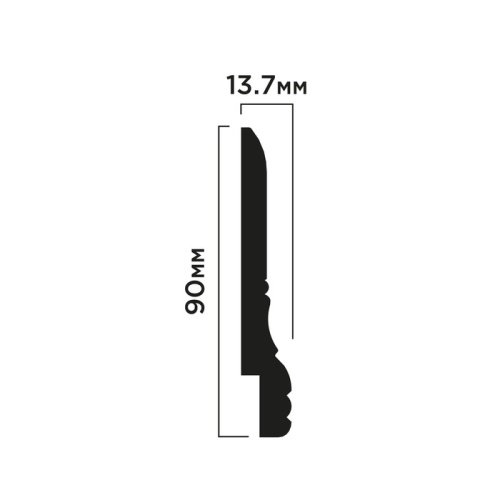 Плинтус ПОЛИСТИРОЛ HI WOOD 90мм х 13,7мм