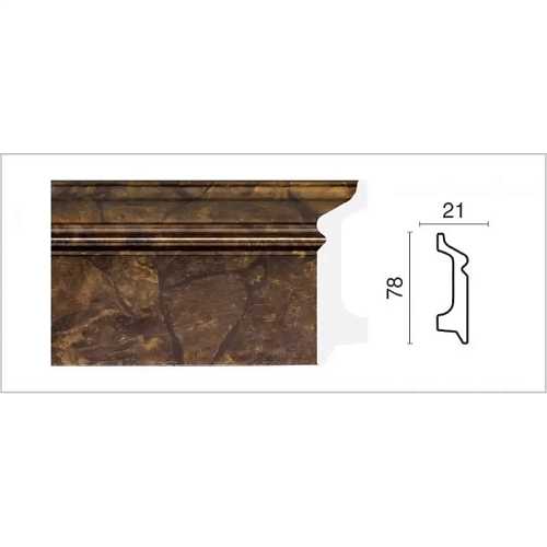 Плинтус широкий 78x21x2400 мм 1221