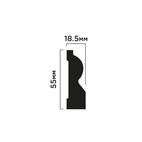 Плинтус ПОЛИСТИРОЛ HI WOOD 55мм х 18,5мм